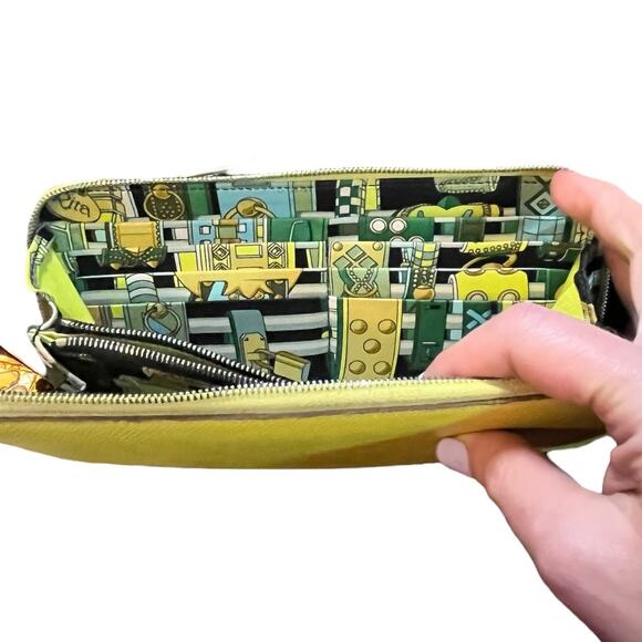 HERMES Silk-In Long Zip Around Long Wallet Epsom yellow - Picture 14 of 16